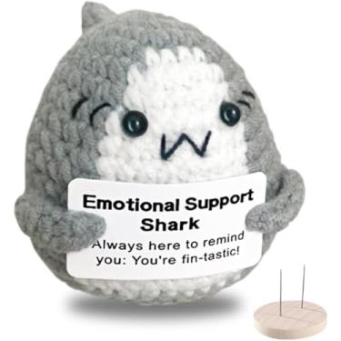 Imagem de Suporte emocional de crochê de fogo de lixo, presente de apoio positivo feito à mão para conselheiro, professor, gerente, colegas de trabalho, decoração de mesa de escritório, presente engraçado para