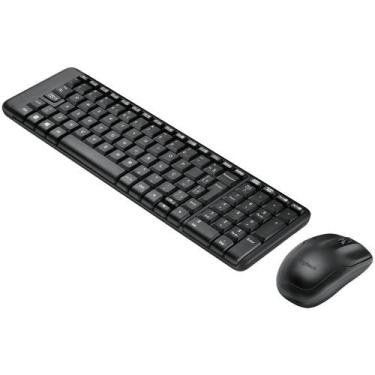 Imagem de Teclado e Mouse Logitech MK220 Sem Fio Compacto Preto ABNT2 - NoBrand