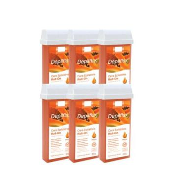 Imagem de Kit c/6 Cera Refil Roll On Mamão 100g - Depilflax