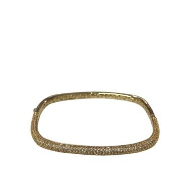 Imagem de Bracelete Retangular com Mini Zircônias, Banho de Ouro 18k