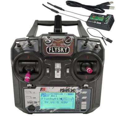 Imagem de Transmissor e receptor RC Flysky FS-i6x FS-iA6B 10CH 2,4 GHz - Alaohu