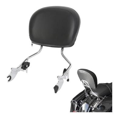 Imagem de KUAFU Encosto de passageiro destacável Sissy Bar com almofada compatível com Harley Touring Road King Electra Glide CVO Street Glide Road Glide Ultra Limited Chrome 2009-2024