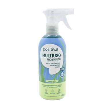 Imagem de Limpador Multiuso Pronto Uso Capim-Limão 470ml Positiv.a - Natural Hipoalergênico