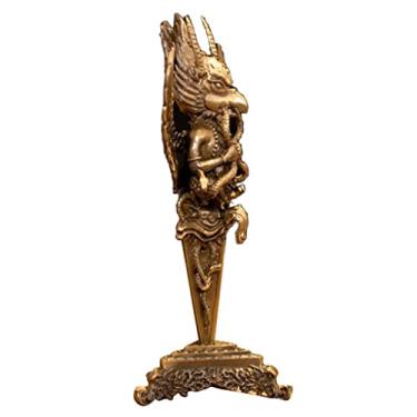 Imagem de Luzhengyang Budista Dorje Vajra Phurba Meditação Garuda Dhwaja Pilão W/Base