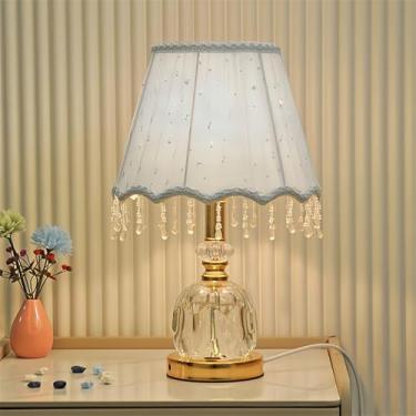 Imagem de Luminária de mesa contemporânea de cristal LED, estilo moderno e criativo, para sala de estar, escritório, casa de campo, hotel, quarto ou mesa de cabeceira (Estilo 15)
