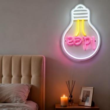 Imagem de Neonawall Idea Neon Sign for Wall Decor Light Up Letters Led Sign Birthday Party Gifts Led Decorative Night Signs Reading Room Decorations for Coffee Bookstore Library Student Teacher Dorm Bedroom