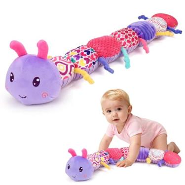 Imagem de Baby Girl Toys 0-3-6 Months Musical Stuffed Animals Plush Caterpillar Toy with Crinkle Rattles Tummy Time Sensory Learning Toys for Infants 6-9-12 Months Newborn Girls Boys Essentials Shower Gifts