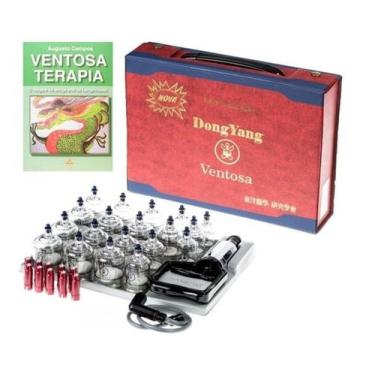 Imagem de Kit Ventosa Com 19 Copos Dong Yang com Livro Ventosaterapia