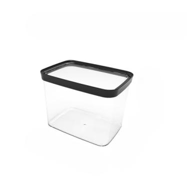 Imagem de Pote Hermético Arroz 4L Alimentos Mantimentos Organização Cozinha (Preto)