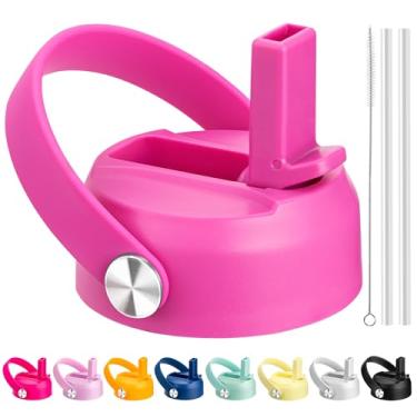 Imagem de Bluwing Tampa de canudo para Hydro Flask boca larga 32 1,134 g, tampas com canudo para Hydroflask 12 16 18 567.0 g garrafas de água de boca larga, tampa de canudo de substituição (cravo