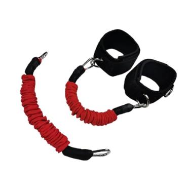 Imagem de oshhni Faixas de resistência para pernas, tornozeleiras e equipamentos de ginástica com tornozeleiras para exercícios, ideais para futebol, academia e outros, Vermelho