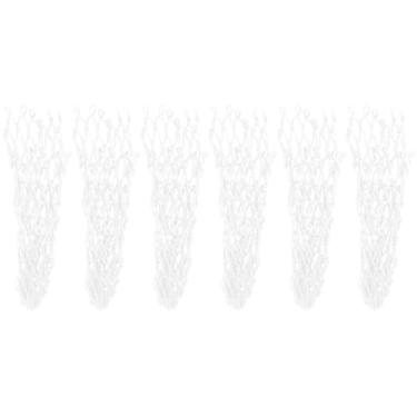 Imagem de Chiffonade Conjunto de bolso para mesa de bilhar com 6 peças – Sacos de malha de substituição de fio de algodão de 32 cm para mesas de sinuca, acessório de sinuca (branco)