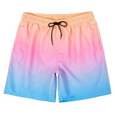 Imagem de Calção de banho curta masculina MADHERO, laranja, rosa