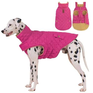 Imagem de Vitiswap Casaco de inverno para cães, impermeável, quente, para cães grandes, meninos, colete ajustável para animais de estimação à prova de vento, roupas para clima frio, roupa de neve para cães com