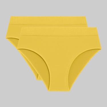 Imagem de Kit 2 Calcinhas Básica Clássica Loba Lupo 40300, Amarelo, P