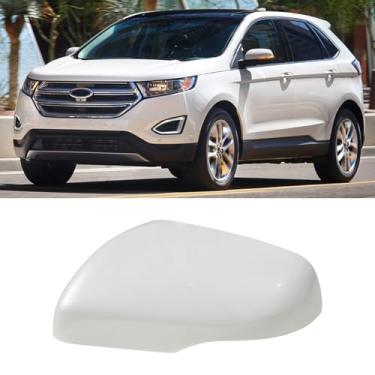 Imagem de OWITAT Compatível com Ford Edge Side Mirror Cover 2015-2021, lado esquerdo do motorista tampa do espelho retrovisor com luz de seta substitui FT4Z-17D743-BAPTM, FT4Z17D743BAPTM Branco pérola