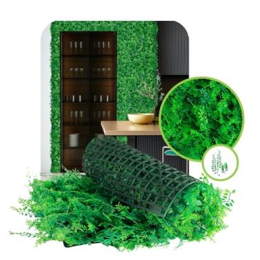 Imagem de Jardim Vertical Pentende de Folhas Planta Artificial Placa 60x40cm Muro Inglês