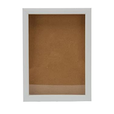 Imagem de Moldura para foto com suporte Moldura de vidro de alta transmitância para exibição de parede no quarto de hotel ou sala de piano Placa de espuma de plástico 32,1 x 23,4 x 3 cm (Branca)