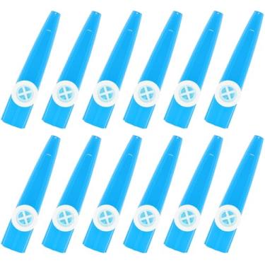 Imagem de Kazoo de plástico, Kazoo Musical, bom companheiro para violão, violino, piano, teclado, ukulele, presente para presentes de Natal, lembrancinhas de festa. (azul)