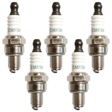 Imagem de AZXX Vela de ignição CMR5H, pacote com 5, velas de ignição de motor de 4 tempos para CHAMPION 965 RZ7C para NGK CMR5H Vela de ignição para Honda 31916-Z0H-003 Apto para motosserra cortador Stihl FC56