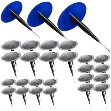 Imagem de Kit de remendo de plugue de pneu com 24 peças, remendo de plugue de reparo de pneu automotivo prego de cogumelo 0,14' x 1,42', 0,22' x 1,82', 0,3' x 2,37' hastes envoltas (8 peças cada) para carro