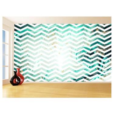 Imagem de Papel De Parede 3D Sala Chevron Zig Zag Listras 3,5M Zig96 - Você Deco