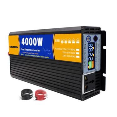 Imagem de HYZHANHONG Inversor de Energia de Alta Potência 2000 Watt Onda Senoidal Pura, Conversor de 12V-72V CC para 110V/220V CA com Ecrã LCD para Sistema Solar Off-Grid, Autocaravana,12v to 220v 60hz