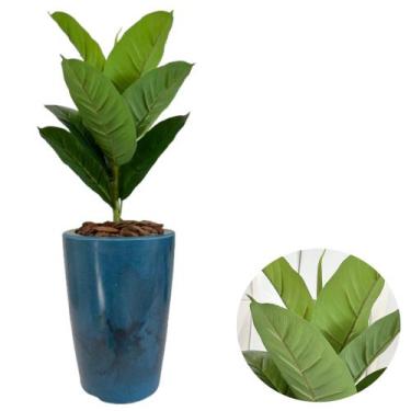 Imagem de Flor de Cerejeira Artificial Com Vaso Cone Decorativo Casa - Intcomerc