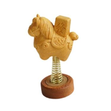 Imagem de Bothyi Decoração para painel de carro, ornamento interno para carro, escultura fofa e divertida de cavalo de balanço, decoração para sala de estar, mesa de, Style C