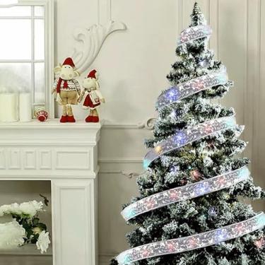 Imagem de Fita De Led Decorativa Natalina Efeito Mágico Em Sua Arvore de Natal 10m c/ 100 Leds (SILVER MULTICOLOR)
