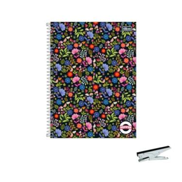 Imagem de Kit Caderno Capa Sortidas 20 Matérias 320 Folhas Tilibra + Grampeador Alicate HP45