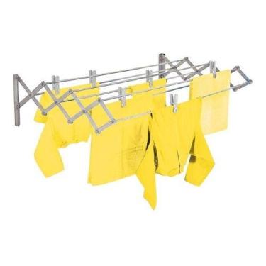 Imagem de Varal Para Apartamento 100cm Em Alumínio De Parede Retráti - MOR