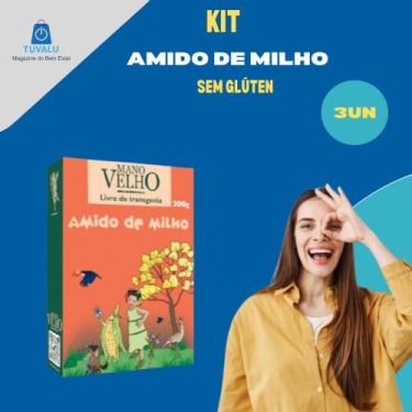 Imagem de 3x Amido de milho Livre de transgênia - Mano velho 200g