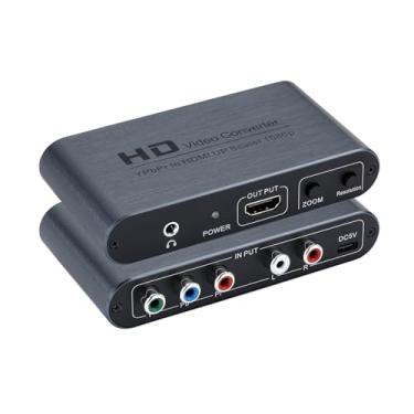 Imagem de Conversor YPbPr para HDMI com função scaler, conversor componente para HDMI com escalonamento, adaptador RGB para HDMI, suporta monitor e projetor de DVD PSP Xbox 360 PS2 Nintendo para HDTV