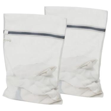 Imagem de Kit 3 Sacos Para Lavar Roupas Intimas Delicadas Sutiã Protege Lavagem Na Maquina Vários Tamanhos (Tamanho G | Kit 2)