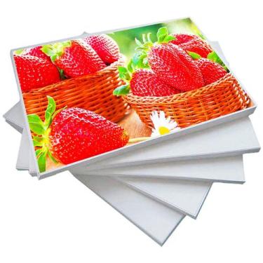 Imagem de Papel Glossy Adesivo 115g A3 297mm x 420mm Fotográfico Branco Brilhant