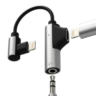Imagem de Adaptador auxiliar de iPhone Lightning para conector de fone de ouvido de 3,5 mm, divisor de carregamento (2 em 1) para Apple 14 13 12 Pro Max Lighting cabo de fone de ouvido com fio dongle carregador