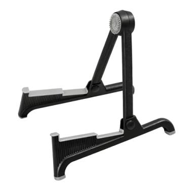 Imagem de MERIGLARE Suporte dobrável para guitarra em formato de a, suporte de chão compacto e antiderrapante para instrumentos de corda, ideal para ukulele e guitarra, Preto E Cinza