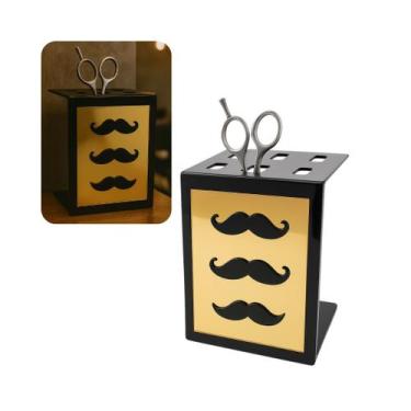 Imagem de Suporte para Tesouras em Acrilico com Decoração Dourado - CWR Atelie