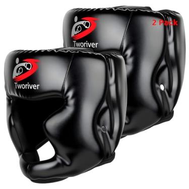 Imagem de Capacete de boxe para crianças, homens e jovens, pacote com 2, capacete de MMA com proteção ajustável, máscara facial de boxe para meninos de 8 a 12 anos, Muay Thai, treinamento de artes marciais