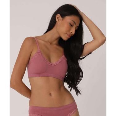 Imagem de Sutiã Top Sem Bojo Canelado Marisa-16723, 40, Rosê