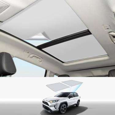 Imagem de Atualização Nano-Eletrostática Adsorção Isolamento Preservação do Calor Teto Solar Teto Solar Teto Compatível com Toyota RAV4 Nenhuma Instalação Necessária Zero Colapso (Bege, RAV4 2023-present XSE