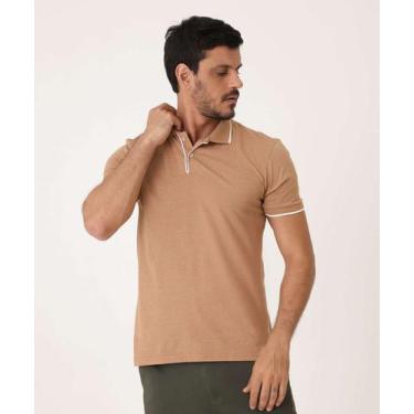 Imagem de Polo Masculina Botões Manga Curta MR-45016, Marrom, P