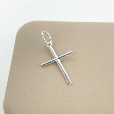 Imagem de Pingente Crucifixo Palito Liso Prata 925
