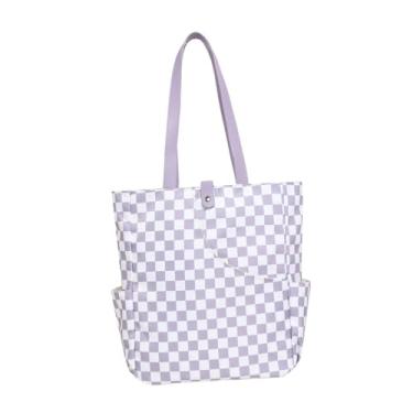 Imagem de simhoa Bolsa para Pickleball, Badminton, Bolsa de Ombro com Design Espaçoso e Alça de Transporte, Tote Moderna para Tênis, de Viagem para Homens e Mulheres, Roxo