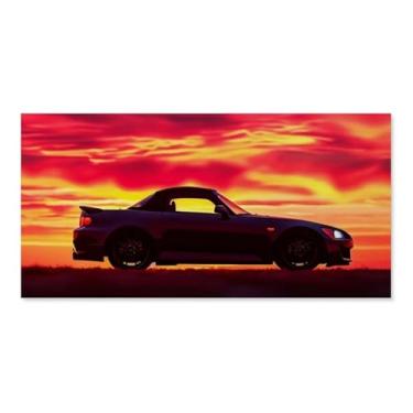 Imagem de HouLaiZhe S2000 Sunset Art Cool Posters Canvas Wall Estética Decoração de parede Impressão de parede Sala de Galeria Decoração de parede para quarto sala de estar escritório 16 x 32 polegadas (40 x 80