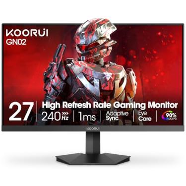 Imagem de KOORUI 27 Inch QHD Gaming Monitor 144 Hz, IPS, 1ms, DCI-P3 90% Color Gamut, FreeSync G-Sync Compatible, (2560x1440, HDMI, DisplayPort) Black