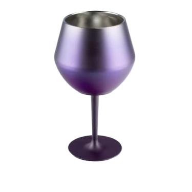 Imagem de Taça Copo Térmico De Aço Inoxidável 2 Em 1 Para Gin Vinho Cerveja Drink Bebidas 14oz(Roxo)