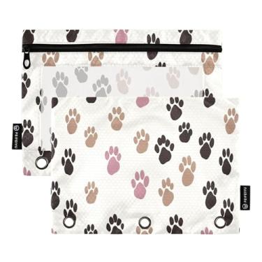 Imagem de Wassud Pacote com 2 pastas para fichário marrom e preto com 3 furos, pasta organizadora para casa, escritório