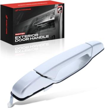 Imagem de A-Premium Maçaneta de porta externa pintada para passageiro traseiro - Compatível com Chevrolet, GMC e Cadillac - Silverado 1500 Tahoe Avalanche Suburban Sierra 3500 HD Yukon XL Escalade, Silver Birch